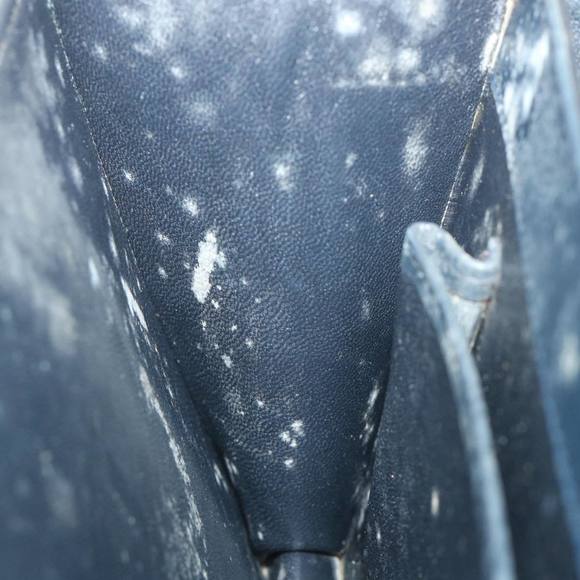 CELINE C Macadam Canvas Horse Carriage Shoulder Bag Navy Auth ar10605B - Picture 12 of 16